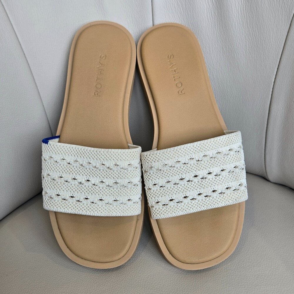 Rothy's Womens Slide Sandal Sandy Crochet Size 7